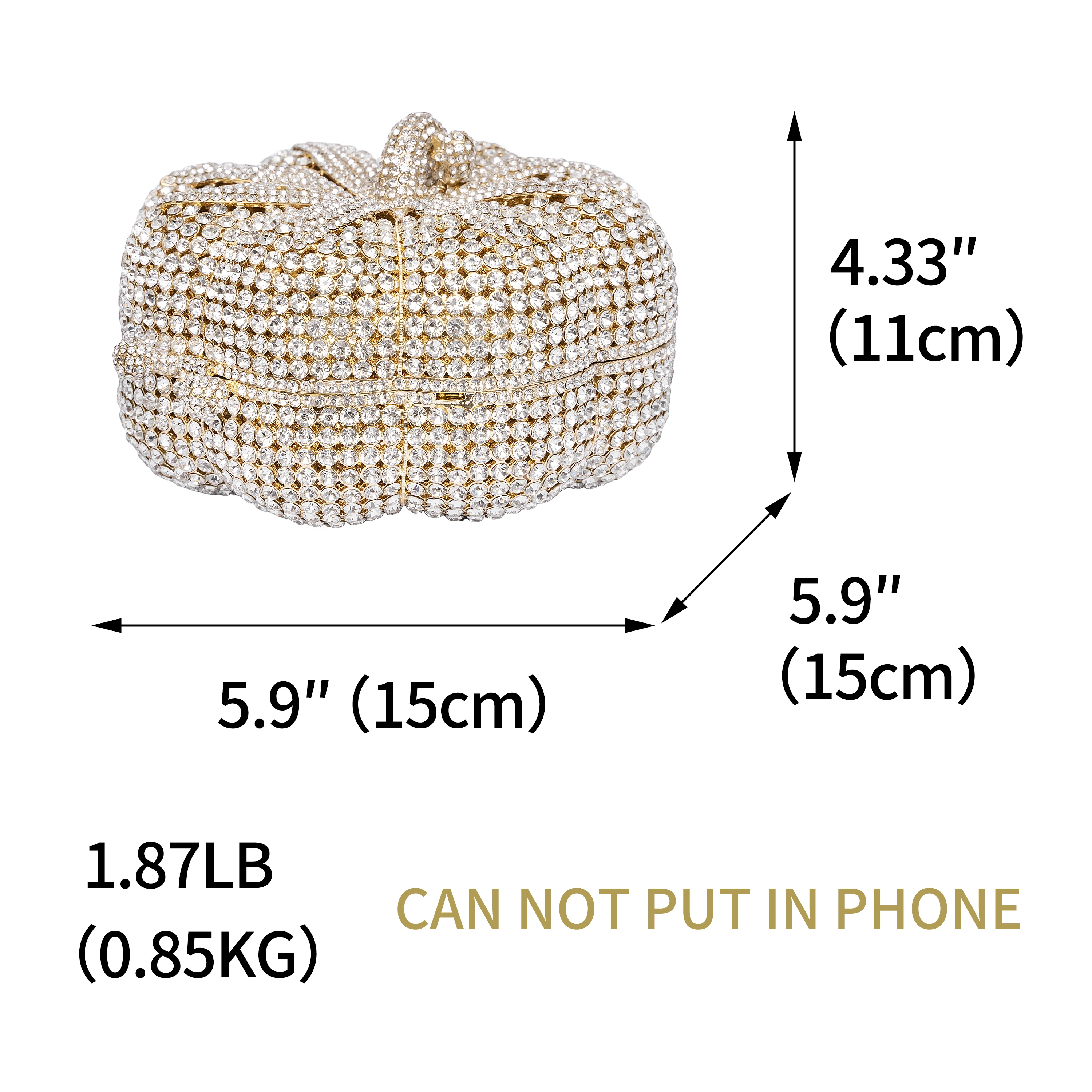Роскошные вечерние мини-сумки с кристаллами в форме тыквы стразы клатчи для