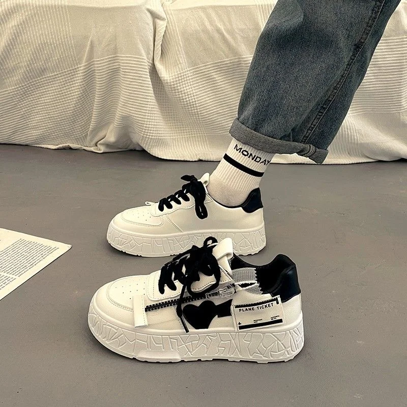 SHANPA Fashion Womens Platform Sports Shoes 2023 Contrast Color Casual Sneakers Breathable Athletic White Luxury Ladies Shoes