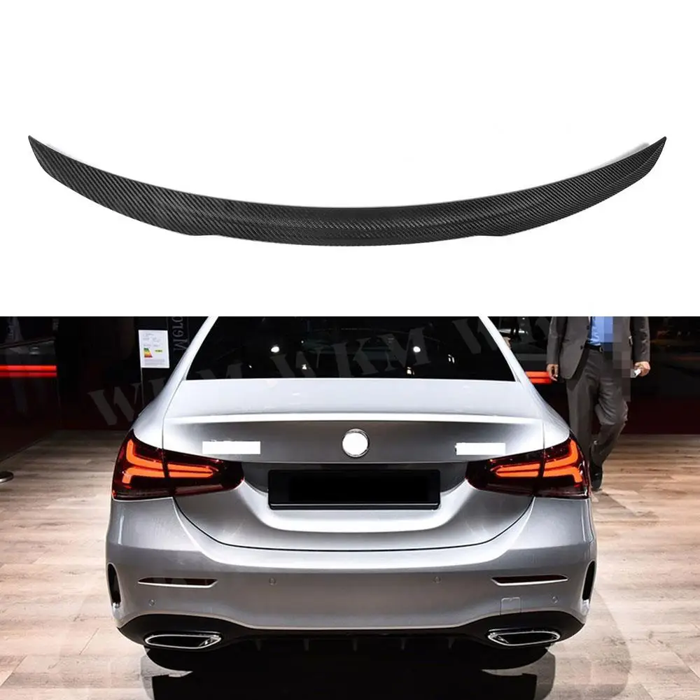 Задний спойлер из сухого углеродного волокна для Mercedes Benz A Class W177 A250 A35 AMG Sedan 2018 +