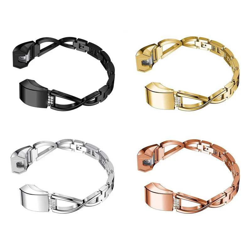 

For Fitbit Alta HR Band Strap Stainless Steel Watch Band Women Lady Diamond Band Strap