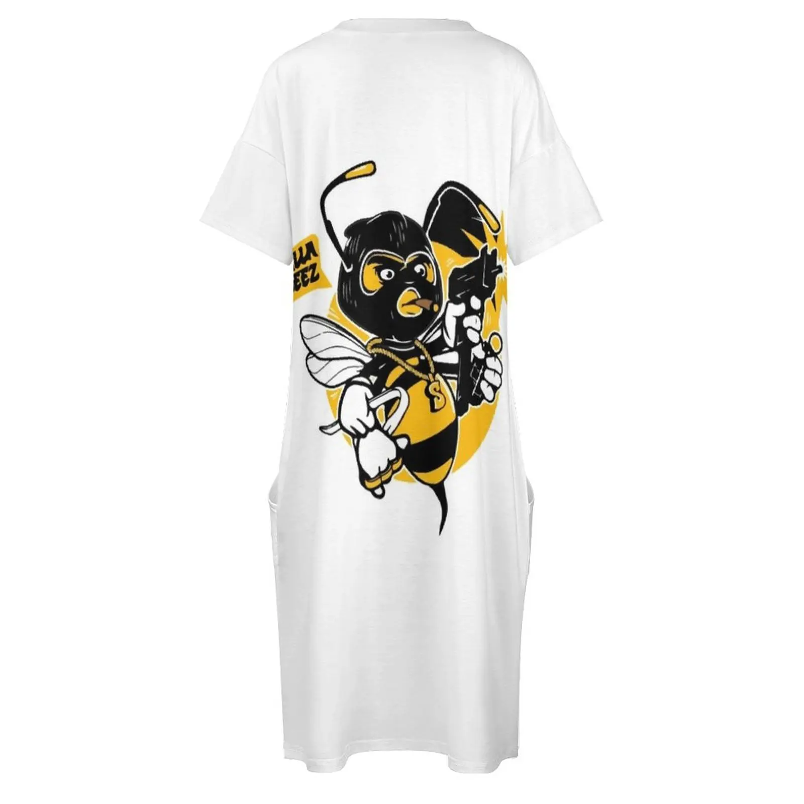 Свободное платье с карманами Killer Beez летнее женские летние платья 2025 года