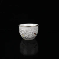 antique collection pastel snow scene pattern small cylinder cup home exquisite handicraft ornament