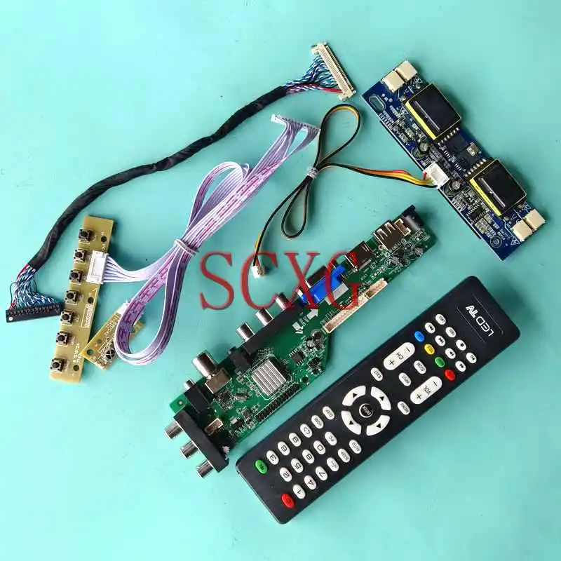 

DVB Digital LCD Controller Board Fit M216H1 CLAA215FA01 DIY Kit 21.6" 4-CCFL 1920*1080 USB VGA AV RF HDMI-Compatible 30Pin LVDS