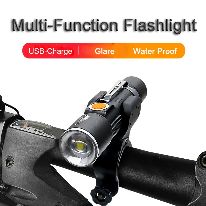 

Bike Bicycle Light Set USB Rechargeable LED Waterproof Super Bright Zoom Headlight Rear Light MTB Bike Light Fron Rechargeable