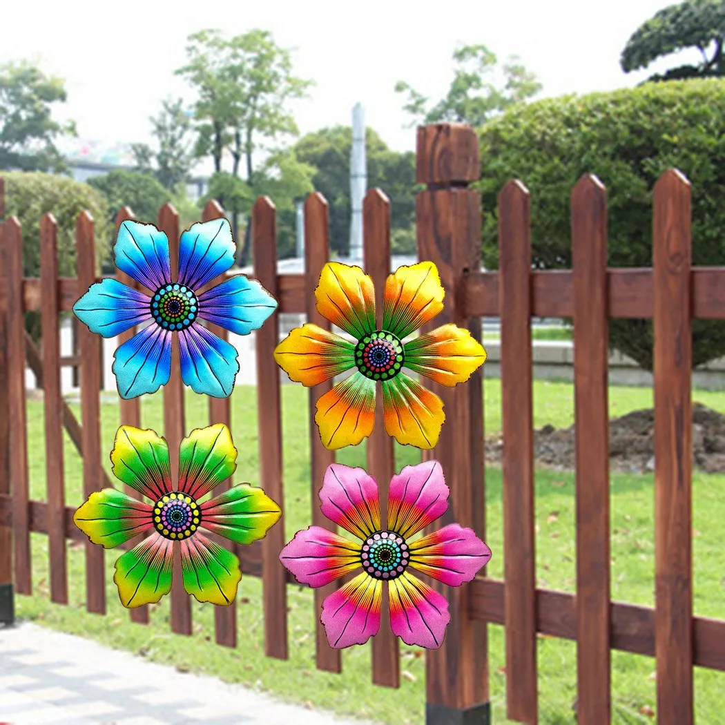 

Metal Flower 3D Daisy Wall Art Decorations Metal Hanging Flower Wall Sculptures Creative Bedroom Yard Garden Balcony Decoration