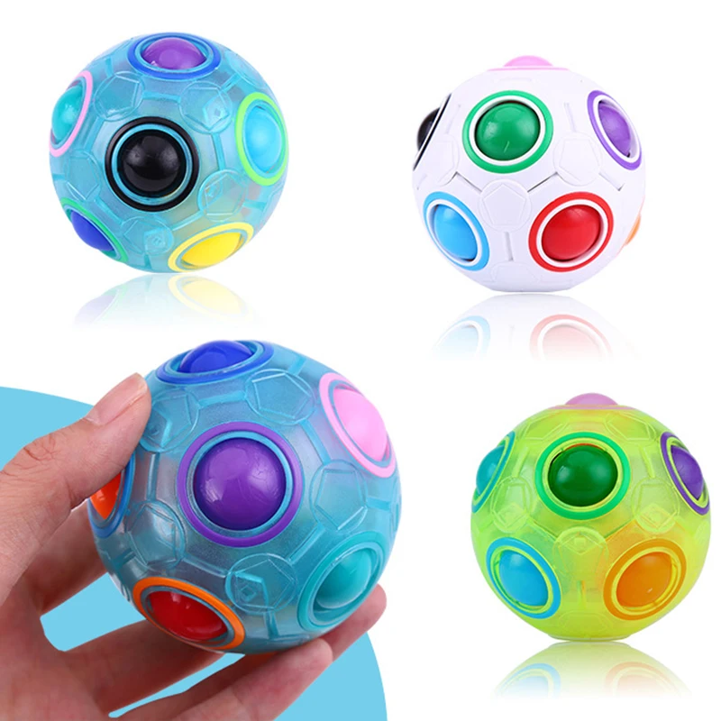 Креативный магический куб скоростные радуги пазлы футбольные мячи светящиеся в