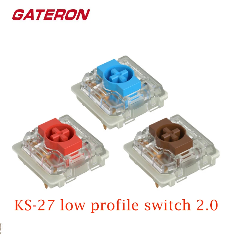 Низкопрофильный переключатель Gateron, 2,0 _ RGB механическая клавиатура Keychron, красная, синяя, коричневая оси, 3 контакта, настроить клавиатуру для ПК, игры