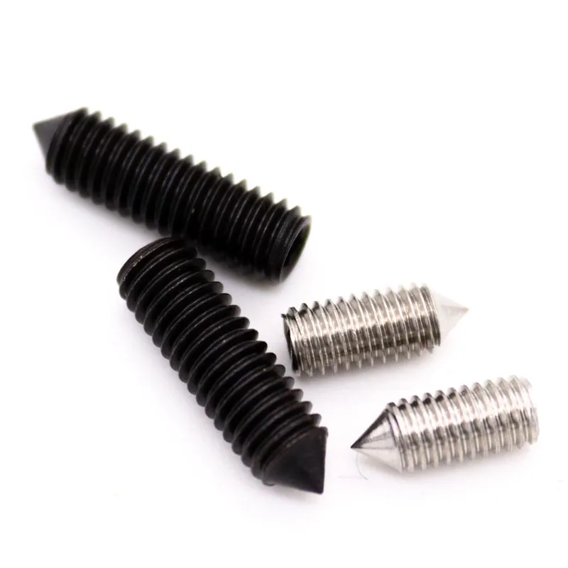 

M2 M2.5 M3 M4 M5 M6 M8 M10 M12 DIN914 304 A2 Stainless Black Steel Hex Hexagon Socket Tapered End Grub Bolt Cone Point Set Screw