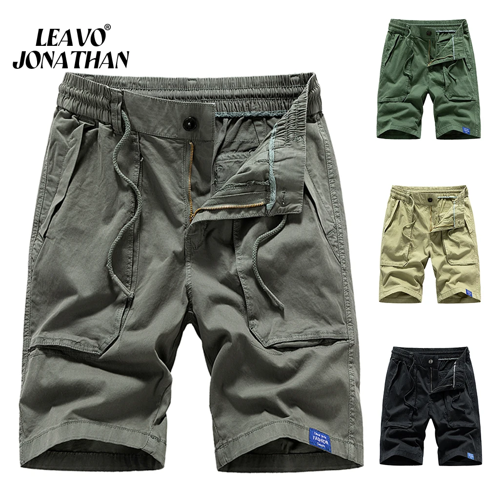 Мужские хлопковые шорты-карго новинка 2024 уличная одежда с множеством карманов