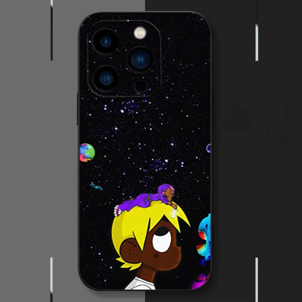 Singer L-Lil U-Uzi V-Vert Phone Case for iPhone 12 11 13 14 15 16 Max Pro Plus Black Soft Silicone Cover