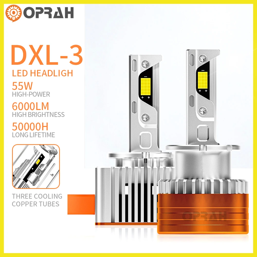 Oprah 2pcs D Series Car D3S D1S D2S D4S D5S D8S Светодиодная лампа для фар Turbo Lighting 12000LM 110W