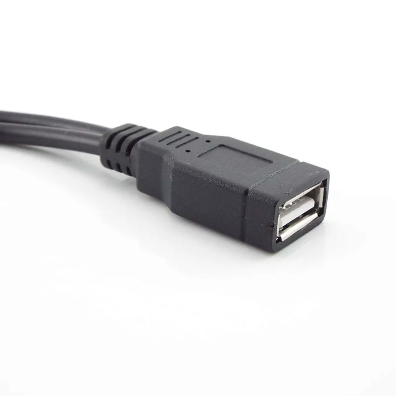 2 в 1 USB 2.0 A папа-двойной разветвитель мама Удлинительный кабель питания
