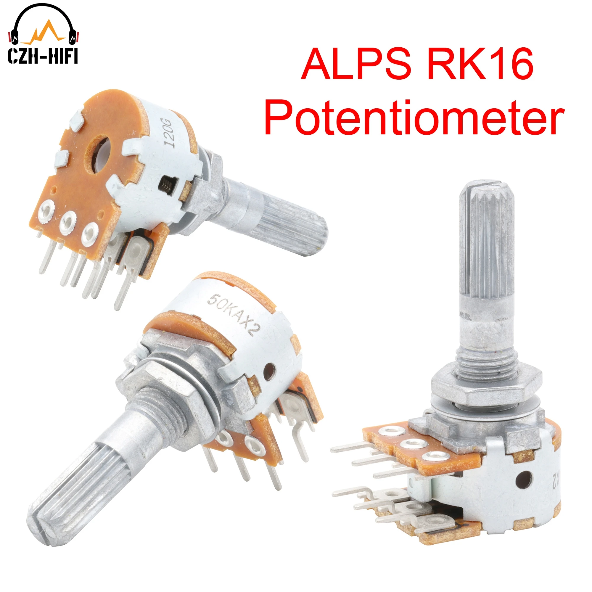 Фото 1 шт., Японский потенциометр ALPS RK16 50KA 100KA №1