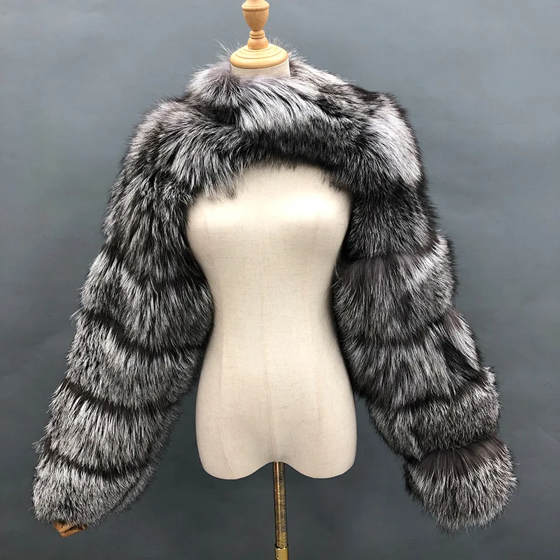 Faux Fur Coat Women's New Style Autumn and Winter New Style Ultra Short Long Sleeve Splicing Coat One Hair Wholesale