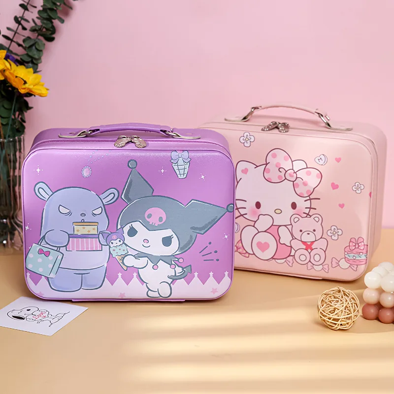 

Sanrio качественная косметичка kawaii Hello Kitty Cinnamoroll My Melody Kuromi понравичо pompurin большая аниме дорожная косметичка