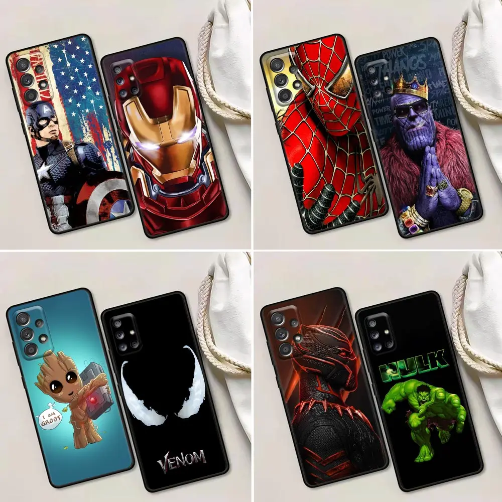 

Avengers Marvel Superheroes Spiderman Ironman Funda Case For Samsung Galaxy A52 A73 A53 A72 A71 A51 A41 Note 20 Ultra 10 8 Cover