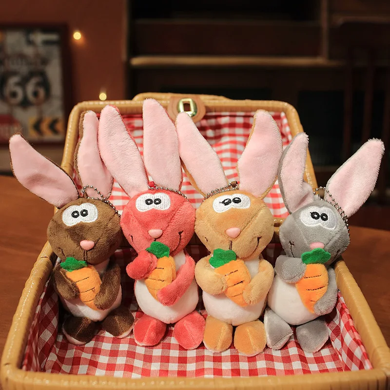 

Симпатичная плюшевая кукла кролик в виде моркови, Кукла Кролик, девочка, детский брелок для ключей, маленькая семейная Пасхальная игрушка кролика, подарок для детей и девочек