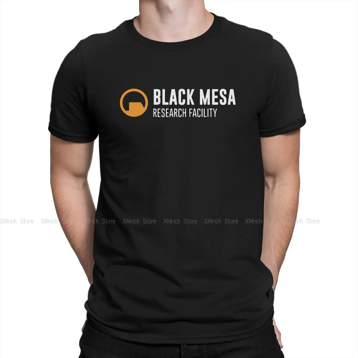 

Black Mesa Research Facility Men TShirt Portal Game Chell Atlas P-Body Crewneck Tops 100% Cotton T Shirt Funny High Quality