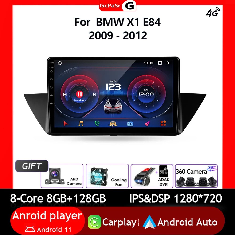 

Автомобильное радио, видео мультимедийный плеер для BMW X1 E84 2009 2010 2011 2012 Android, автомобильный GPS-навигатор, Авторадио, головное устройство HU