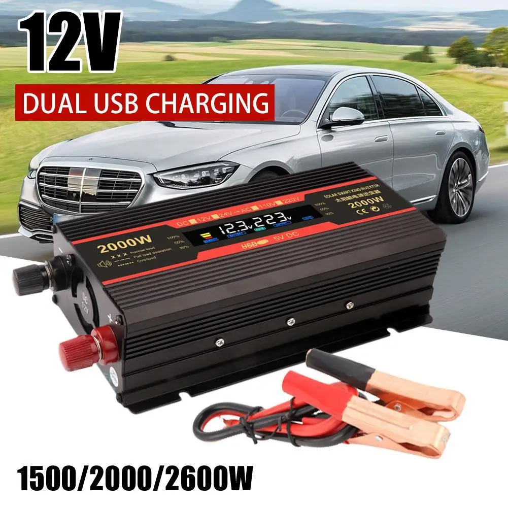 

Силовой инвертор с европейской розеткой, 12 В, 220 В, синусоидальный инвертор 12 В до 220, преобразователь постоянного тока в переменный ток, комп...