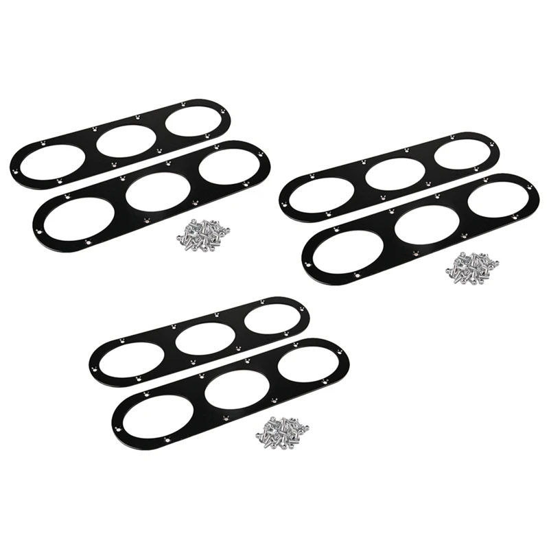 

6 Pcs Universal Aluminium Alloy Rear Bumper Race Air Diversion Diffuser Panel Car Styling
