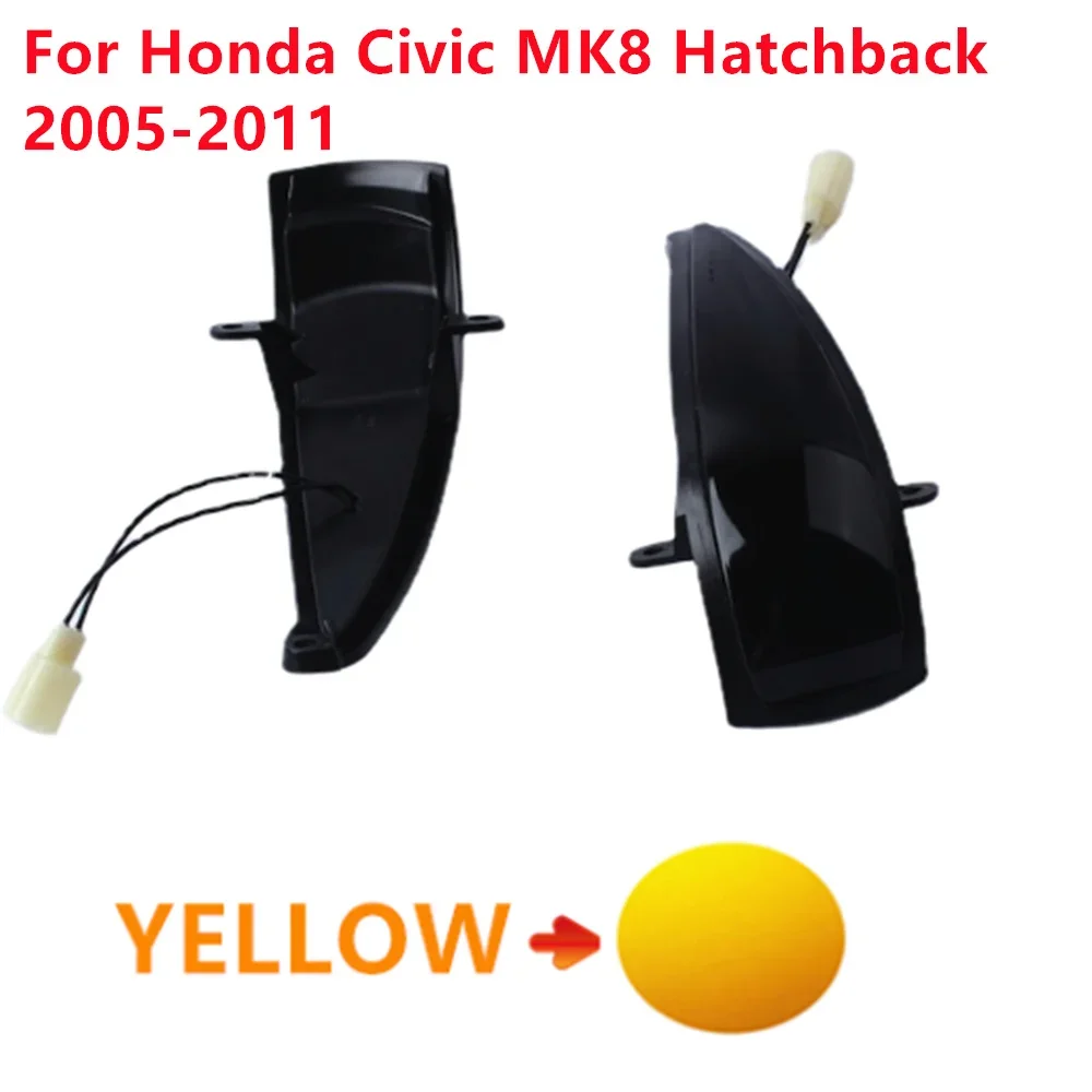 LED z dynamicznym kierunkowskazem samochodowym lusterko boczne индикатор заднего зеркала мигалка для Honda Civic MK8