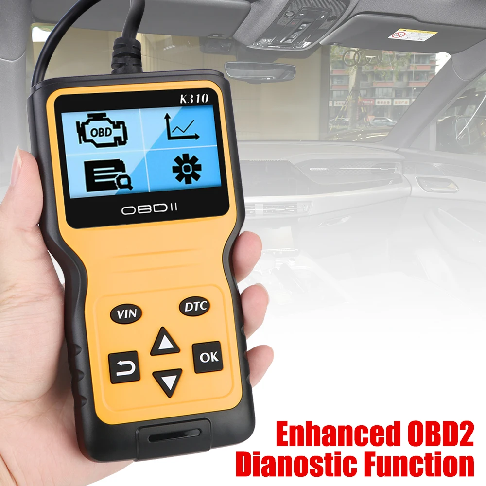 

Digital Display K310 16 Pin Auto Accessories Car Diagnostic Tools Universal OBD2 Code Reader OBDII Scanner