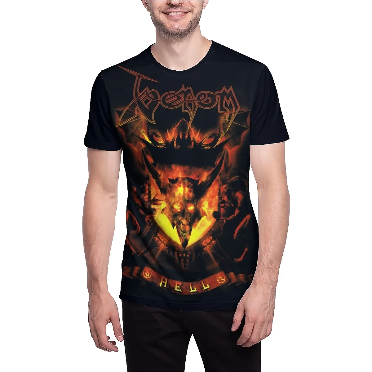 Футболка liaseo с 3D принтом Веном для мужчин и женщин Классическая универсальная