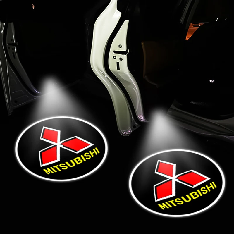 

Car Door Led Welcome Light Projector Lamp Auto Emblem Light Styling Accessoies for Mitsubishi L200 Outlander Pajero Colt Triton