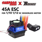 Щетки Surpass Hobby Rocket 45A ESC, электрический регулятор скорости, водонепроницаемый для радиоуправляемого автомобиля 110 112, Traxxas, гусеничный двигатель 3650 F540