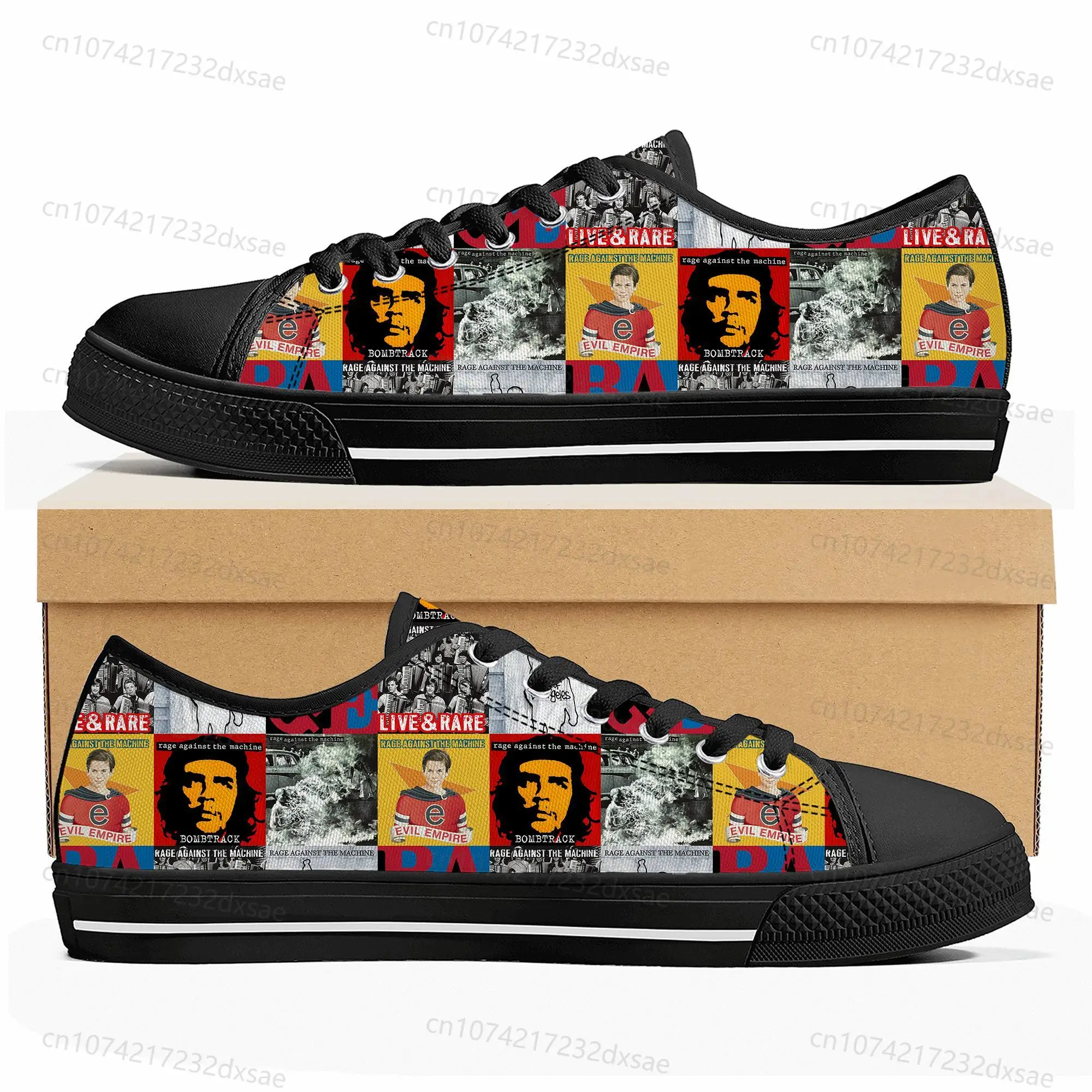 

Rage Against The Machine Low Top High Quality Sneakers Mens Women Teenager Canvas Sneaker Casual Couple Shoes Custom Shoes