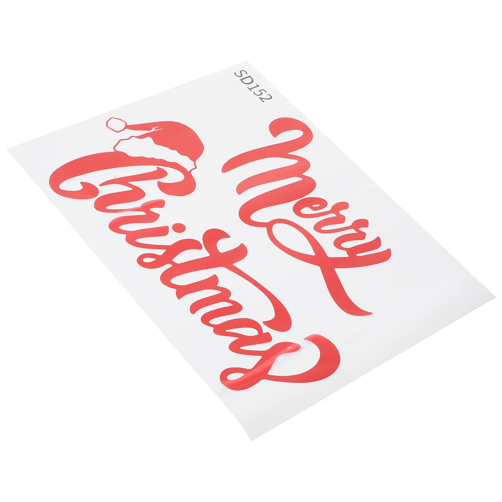 Веселые рождественские наклейки на стены шляпа Санта-Клауса стену ПВХ