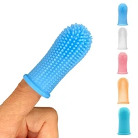dog toothbrush 1pcs soft silicone pet finger brush clean teeth bad breath gum care tartar cleaning tools cat cleaning supplies