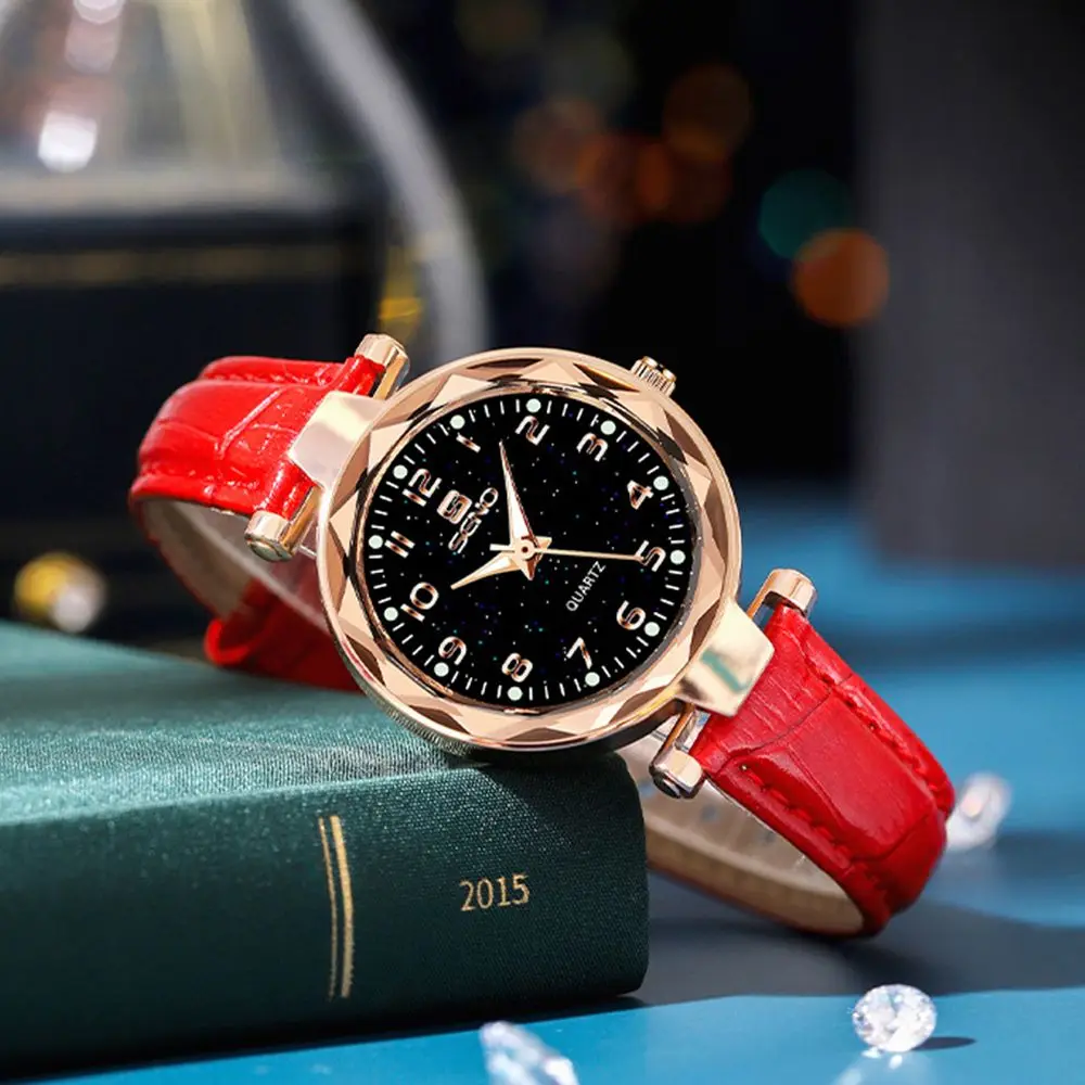 

Gift Casual Leather Belt Watches Simple Style Casual Exquisite Quartz Watch Women Watch Quartz WristWatch