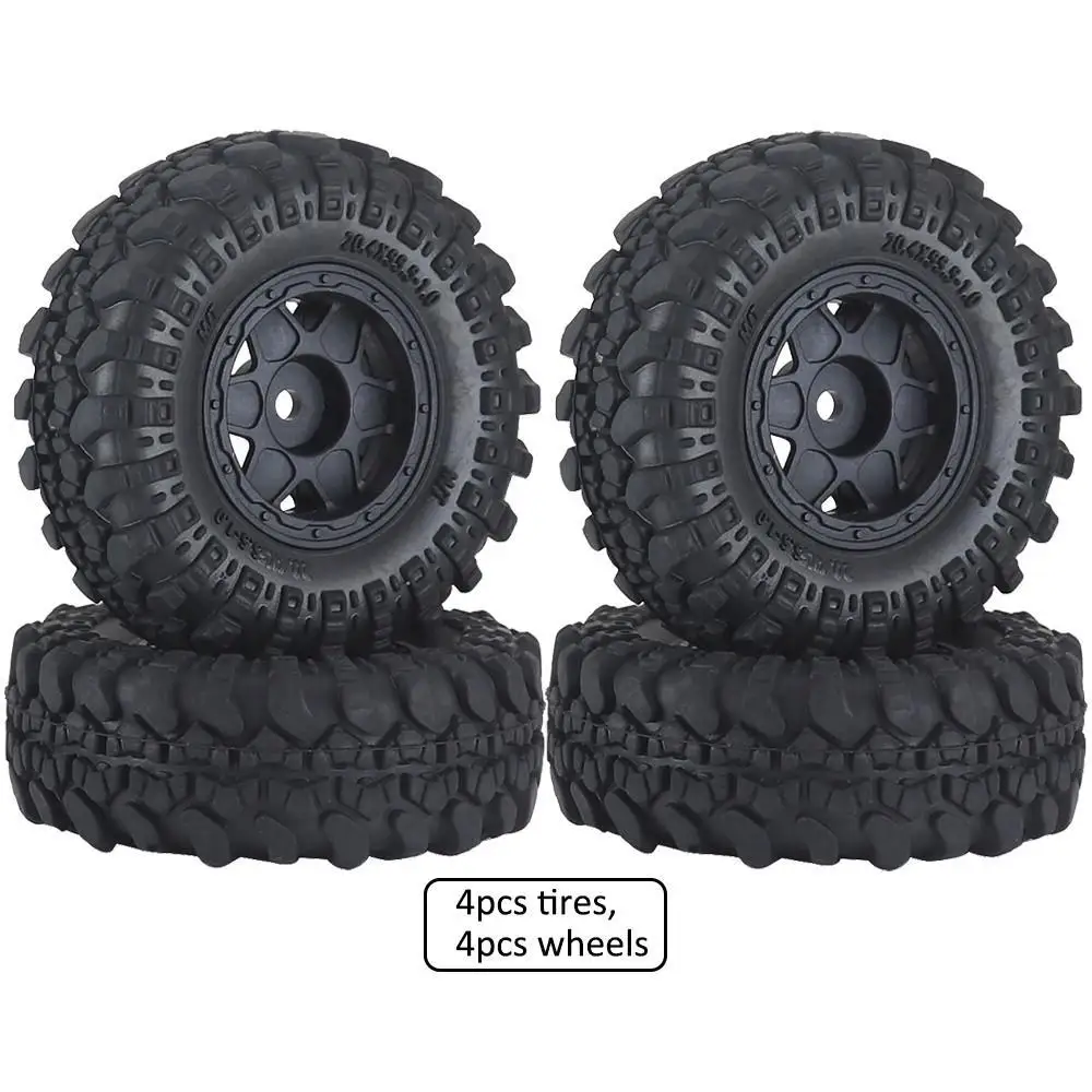 Для 1/24 осевых Scx24 Fmx24 1/18 Trax/as Trx4m шины 4 шт. 1 0 &quotнабор колесных шин пластиковые
