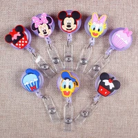disney cake mouse style retractable badge reel for nurse doctor card holder office hospital supplies boy girl name card
