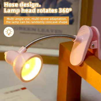 LED Eye Protection Book Night Light Adjustable Mini Clip-On Study Desk Lamp Battery Powered Flexible For Travel Bedroom Reading 4