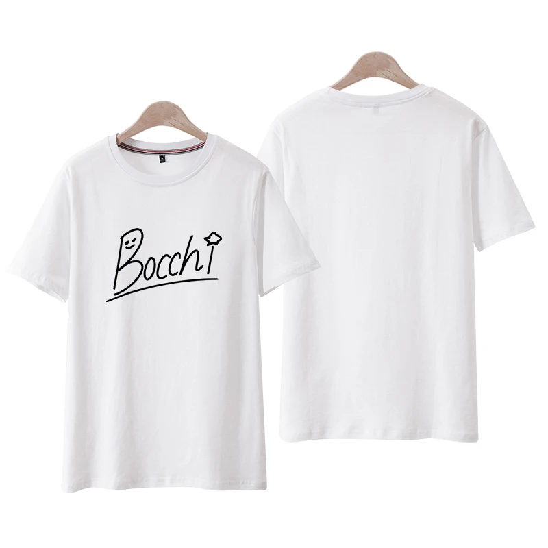 Футболка большого размера с рисунком аниме Bocchi The Rock для женщин и мужчин 100% хлопок