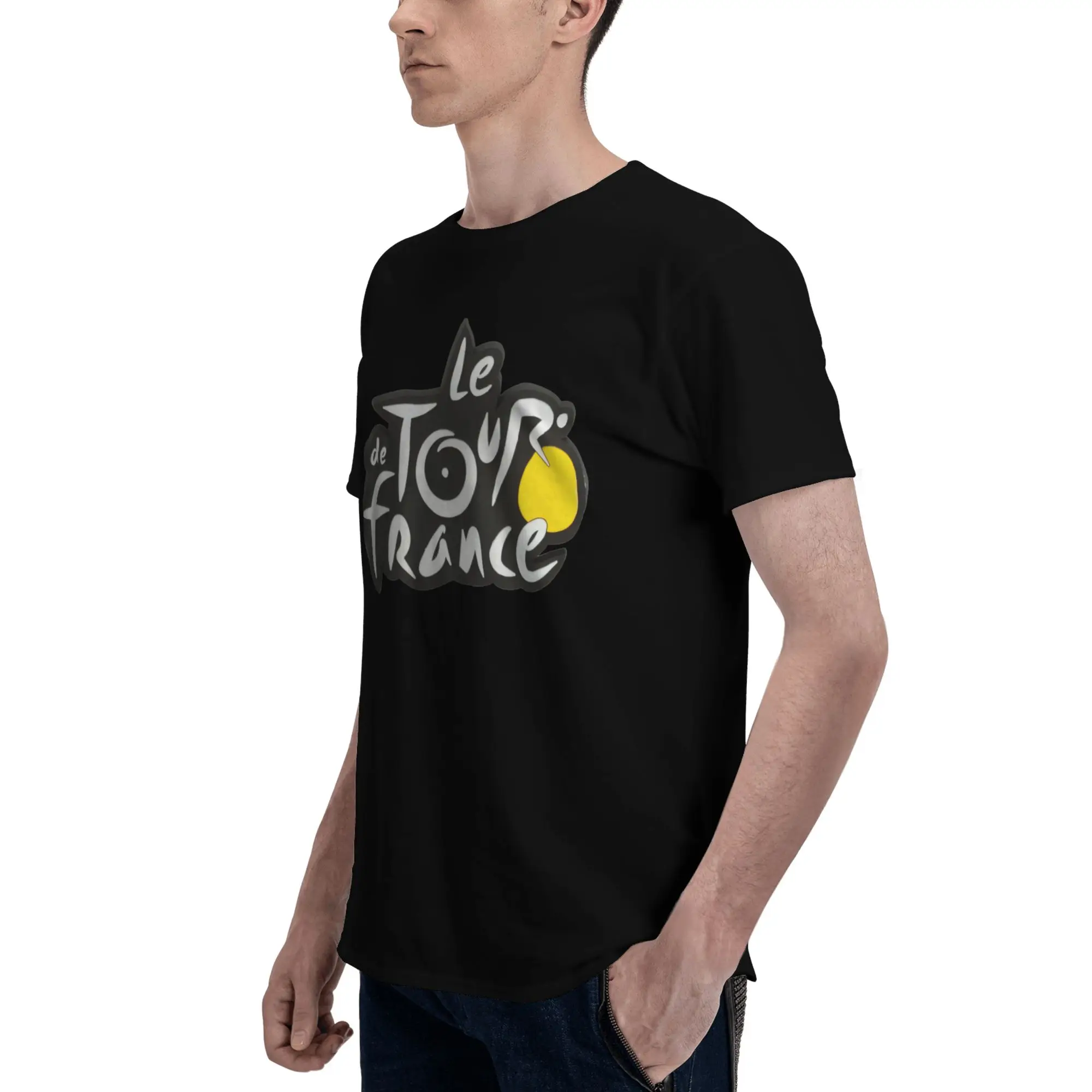 Фото Футболка из 100% хлопка с графическим рисунком Tour Of France, футболки Tour Of France для мужчин №5
