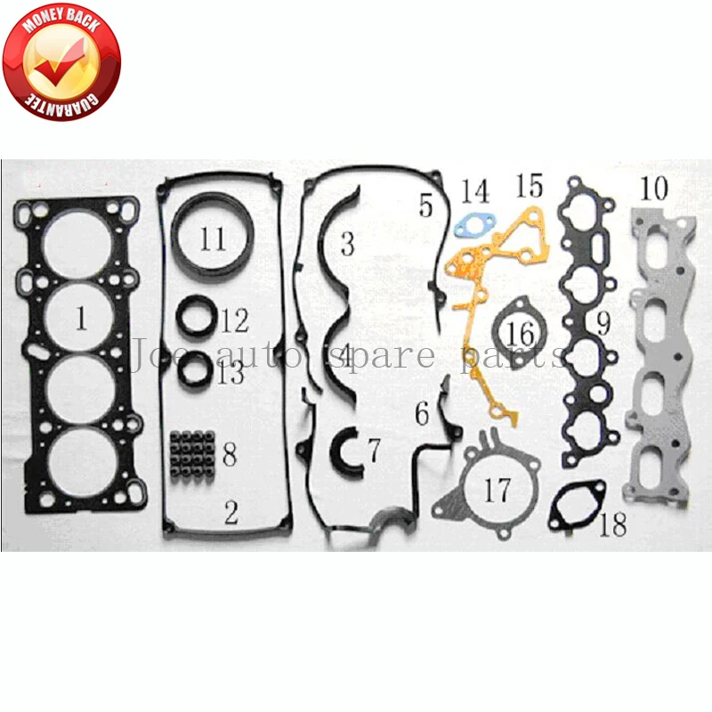

Полный комплект прокладок двигателя B6 для Mazda 30X 323 1.6L 1598cc 1989-1997 50138100 0K25A-10-270 0K23A-10-270R