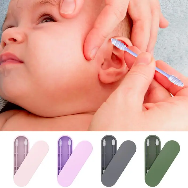 Силиконовые ватные тампоны бамбуковые палочки чистые двойные уши очищающий