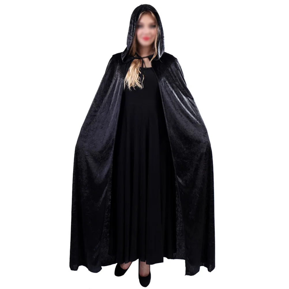 

Halloween Costum Hooded Robe Cloak Hallowen Costume Witch Wizard Costumes