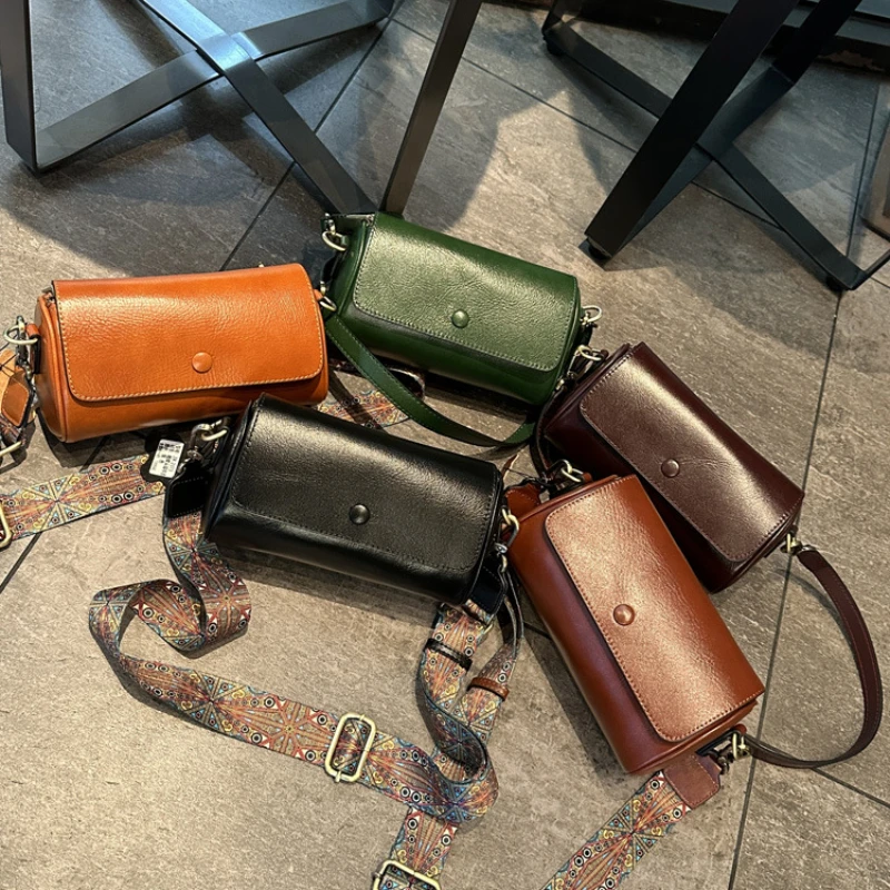

Spring and Summer New Leather Armpit Womens Bags Senior Sense of Commuting Head Layer Cowhide Crossbody Bag Fashion Shoulder Bag