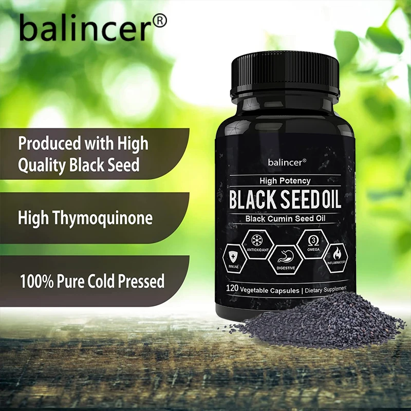 

Black Seed Oil Capsules support hair, skin, respiratory, digestive and joint health, boost immunity and fight inflammation