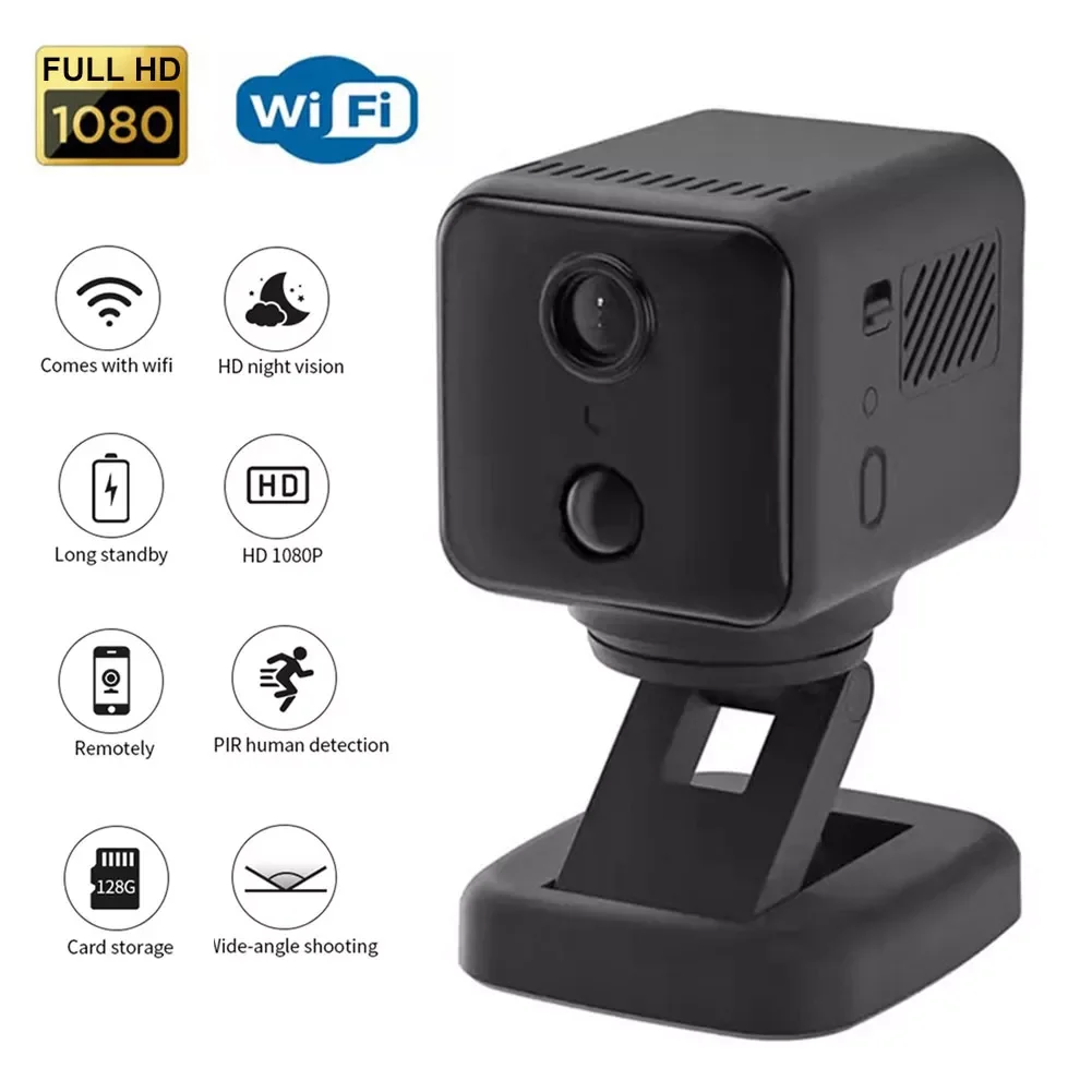 

Мини-камера видеонаблюдения с Wi-Fi, HD, 1080P, PTZ, 2000 мАч