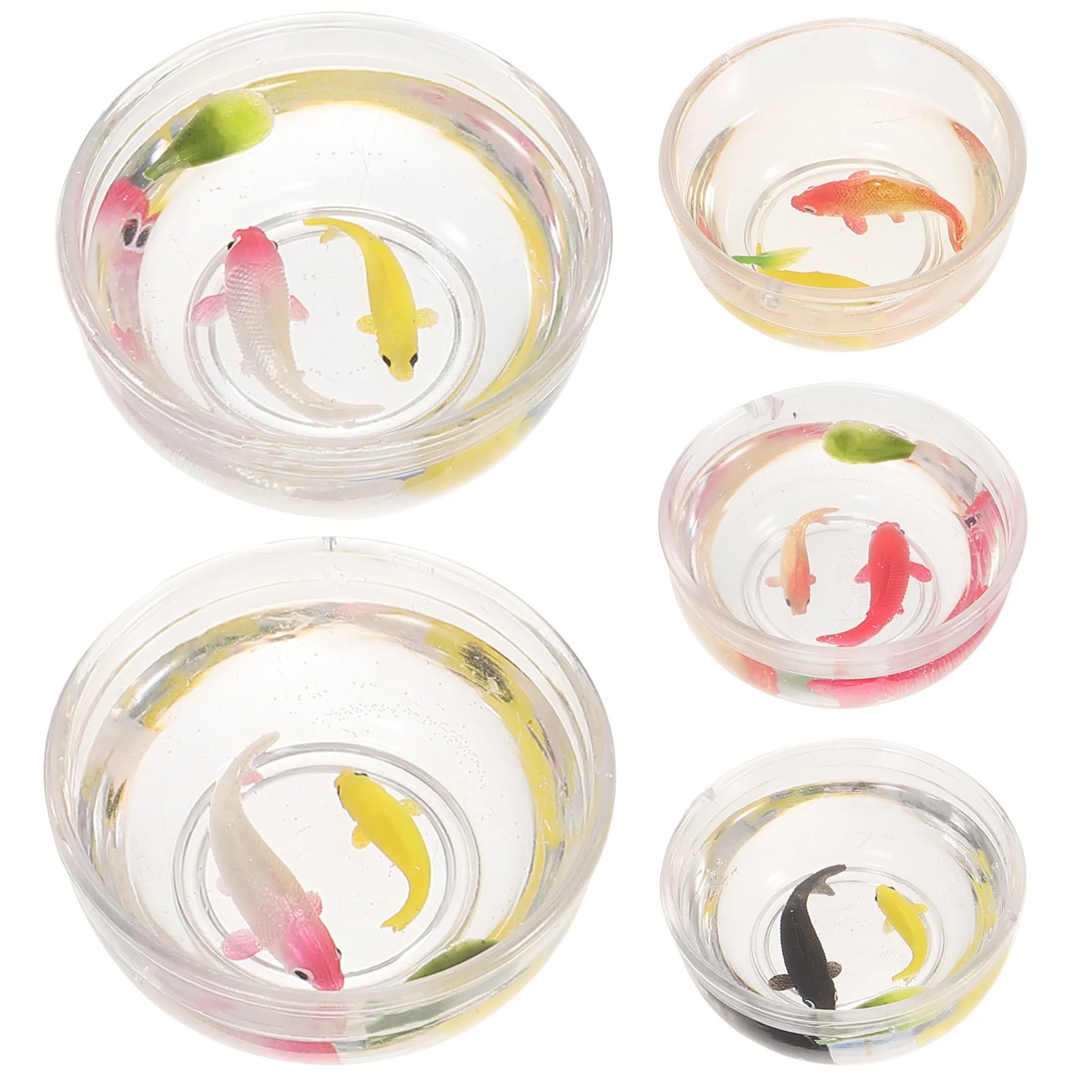 

House Fish Tank Mini Decor Aquarium Toy Tiny Bowls Miniature Scene Accessory