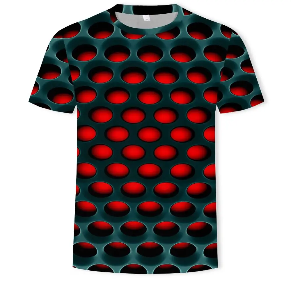 

Fashion T-shirt Vertigo pattern Top Men T-shirt 3D Printed Vortex Attractive T-shirts Popular Short Sleeve For Male Casual Tops