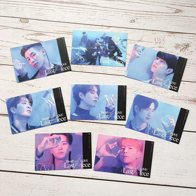 

8 шт./компл. Kpop GOT7 Фотокарточка Новый фотоальбом Дыхание любви: последняя часть HD высококачественные карты