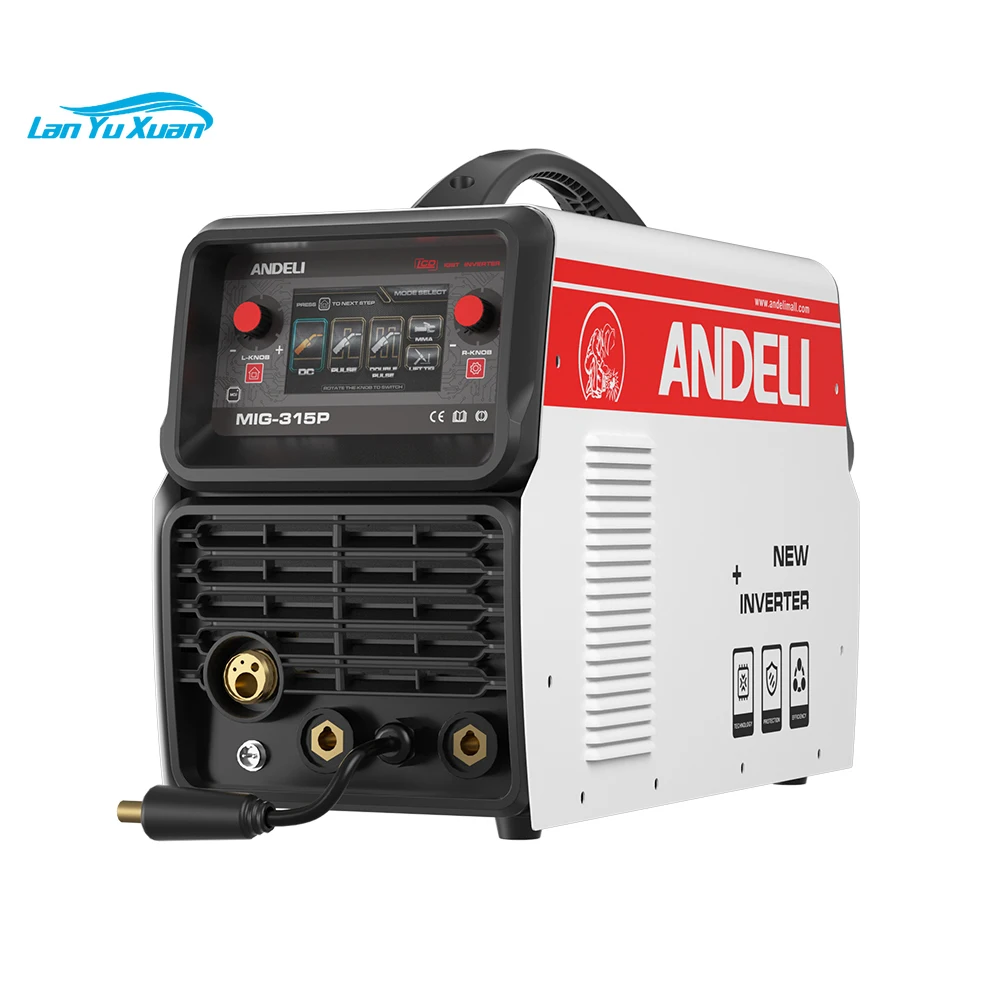 

ANDELI New Arrival MIG-315P 380V LCD 5 IN 1 Double Pulse MMA DC TIG LIFT TIG MMA Welding machine
