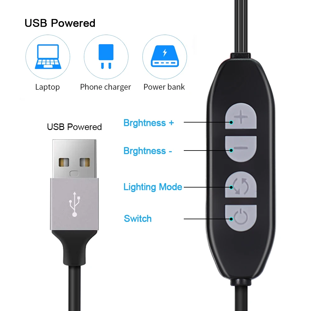 Светодиодная настольная лампа для ПК и ноутбука светсветильник льник чтения с